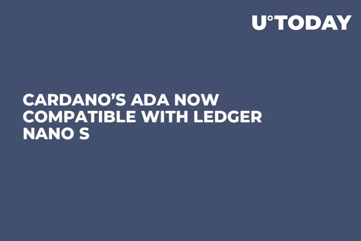 Cardano’s ADA Now Compatible with Ledger Nano S