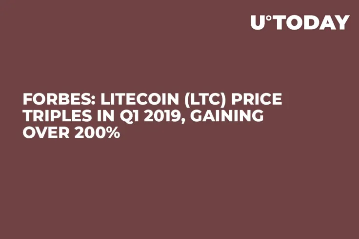 Forbes: Litecoin (LTC) Price Triples in Q1 2019, Gaining Over 200%