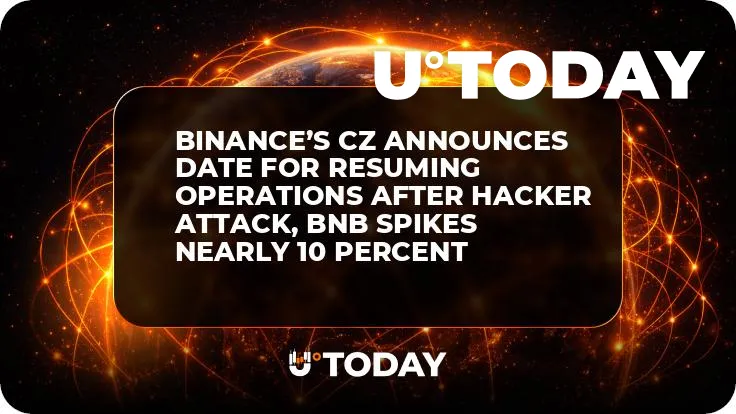 Binance’s CZ Announces Date for Resuming Operations After Hacker Attack, BNB Spikes Nearly 10 Percent