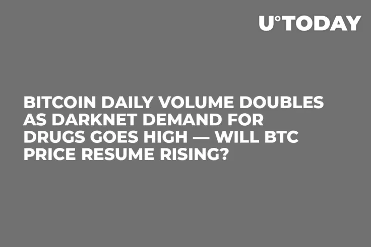 Bitcoin Daily Volume Doubles as Darknet Demand for Drugs Goes High — Will BTC Price Resume Rising?