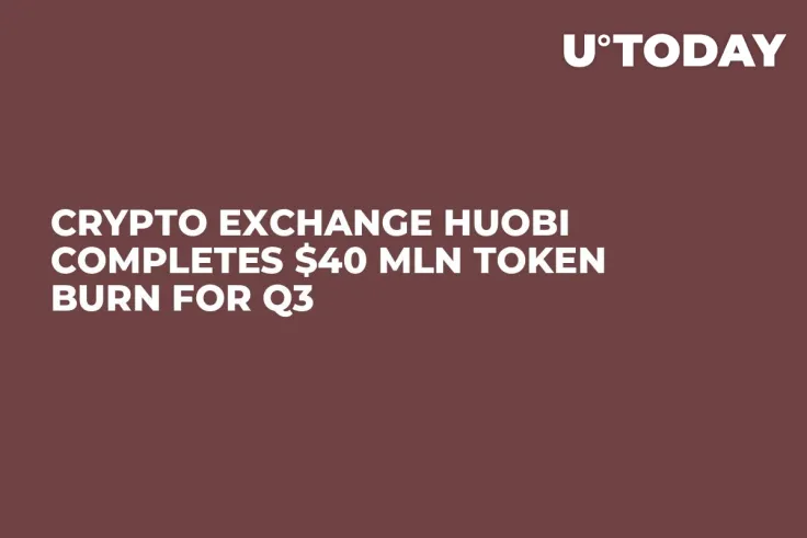 Crypto Exchange Huobi Completes $40 Mln Token Burn for Q3