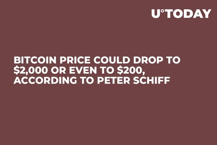 Bitcoin Price Could Drop to $2,000 or Even to $200, According to Peter Schiff