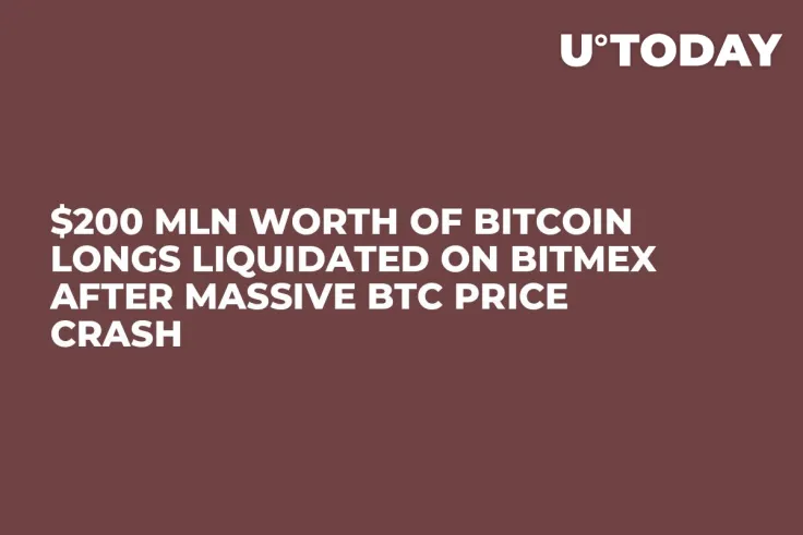 $200 Mln Worth of Bitcoin Longs Liquidated on BitMEX After Massive BTC Price Crash