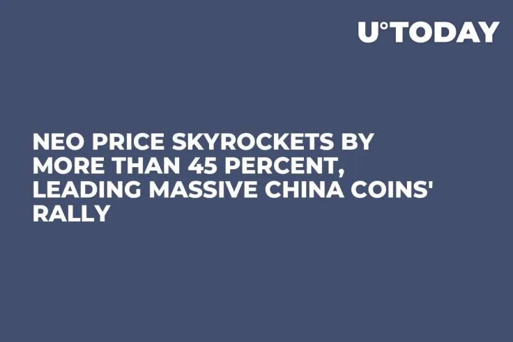 NEO Price Skyrockets by More Than 45 Percent, Leading Massive China Coins' Rally