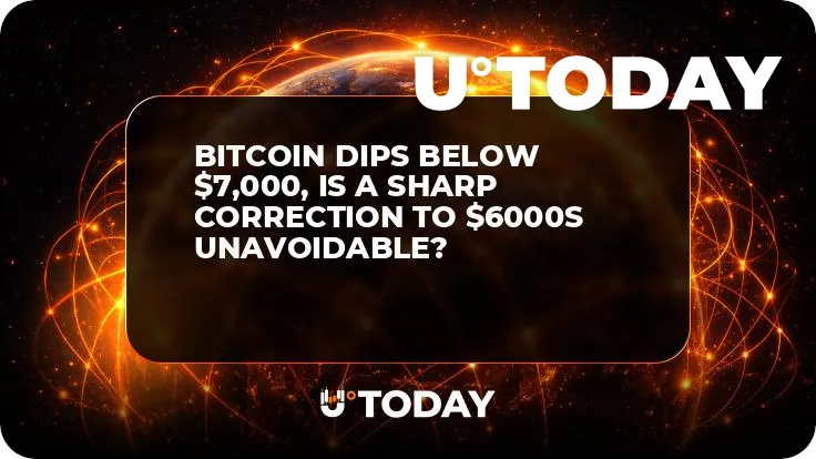 Bitcoin Dips Below $7,000, is a Sharp Correction to $6000s Unavoidable?