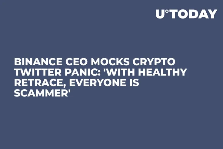 Binance CEO Mocks Crypto Twitter Panic: 'With Healthy Retrace, Everyone Is Scammer'