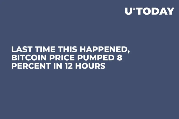 Last Time This Happened, Bitcoin Price Pumped 8 Percent in 12 Hours