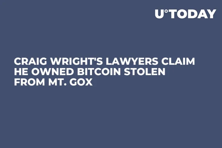 Craig Wright's Lawyers Claim He Owned Bitcoin Stolen from Mt. Gox