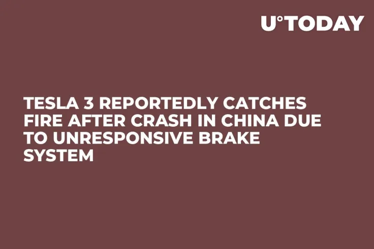 Tesla 3 Reportedly Catches Fire After Crash in China Due to Unresponsive Brake System