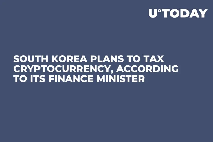 South Korea Plans to Tax Cryptocurrency, According to Its Finance Minister 