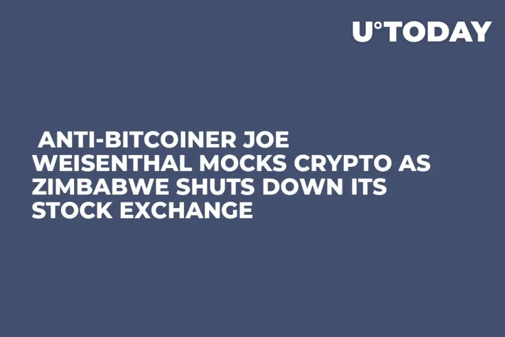  Anti-Bitcoiner Joe Weisenthal Mocks Crypto as Zimbabwe Shuts Down Its Stock Exchange