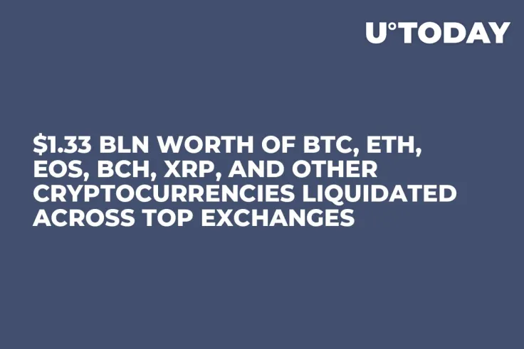 $1.33 Bln Worth of BTC, ETH, EOS, BCH, XRP, and Other Cryptocurrencies Liquidated Across Top Exchanges    