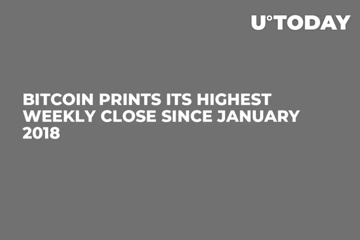 Bitcoin Prints Its Highest Weekly Close Since January 2018