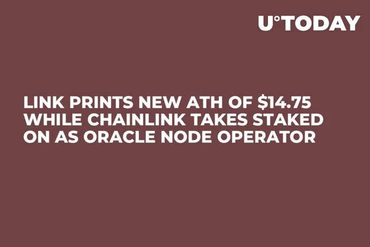 LINK Prints New ATH of $14.75 While Chainlink Takes Staked on as Oracle Node Operator