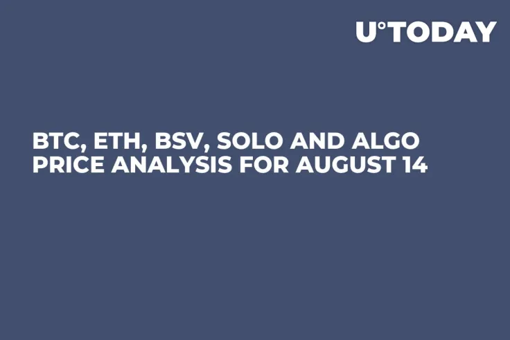 BTC, ETH, BSV, SOLO and ALGO Price Analysis for August 14
