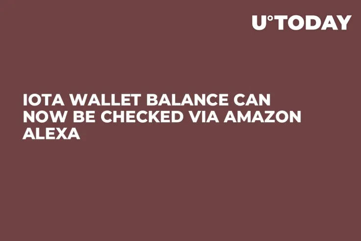 IOTA Wallet Balance Can Now Be Checked via Amazon Alexa