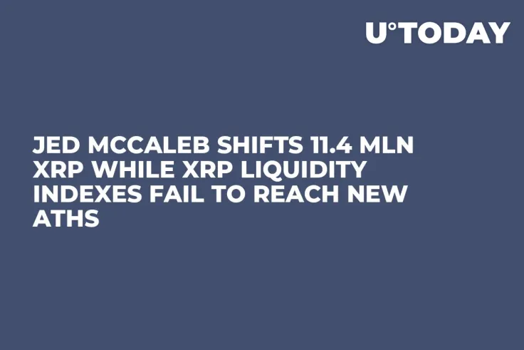 Jed McCaleb Shifts 11.4 Mln XRP While XRP Liquidity Indexes Fail to Reach New ATHs