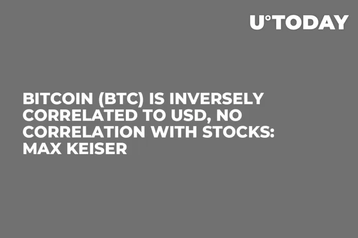 Bitcoin (BTC) Is Inversely Correlated to USD, No Correlation with Stocks: Max Keiser