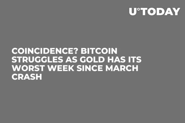 Coincidence? Bitcoin Struggles as Gold Has its Worst Week Since March Crash