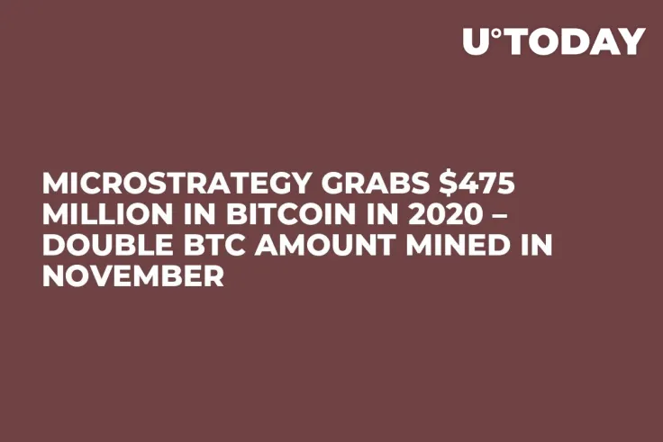 Microstrategy Grabs $475 Million in Bitcoin in 2020 – Double BTC Amount Mined in November 