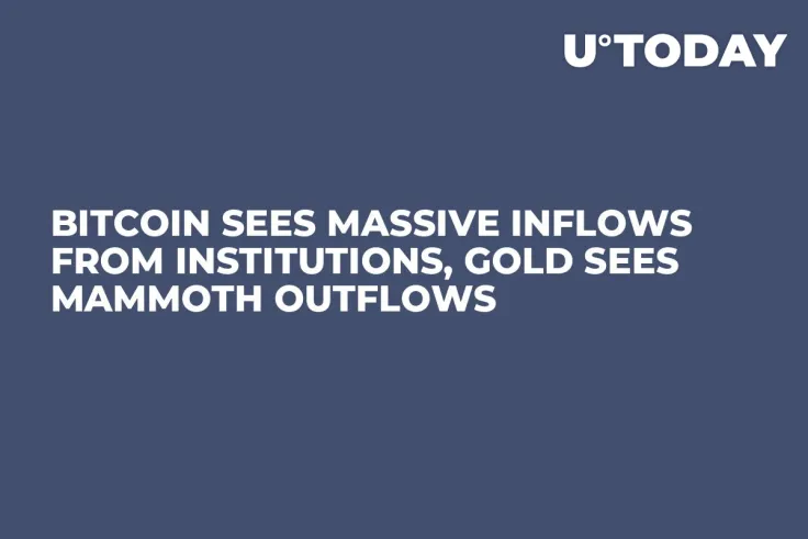 Bitcoin Sees Massive Inflows from Institutions, Gold Sees Mammoth Outflows 