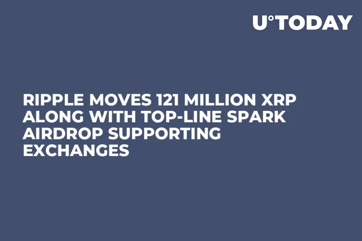Ripple Moves 121 Million XRP Along with Top-Line Spark Airdrop Supporting Exchanges