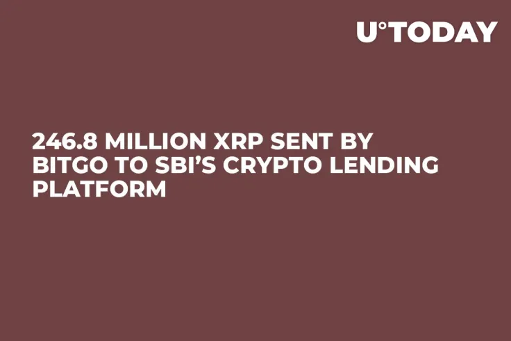 246.8 Million XRP Sent by BitGo to SBI’s Crypto Lending Platform 