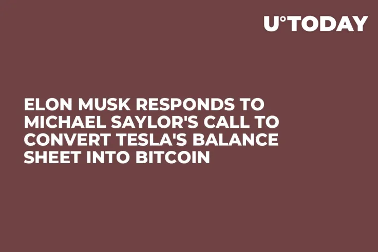 Elon Musk Responds to Michael Saylor's Call to Convert Tesla's Balance Sheet Into Bitcoin 