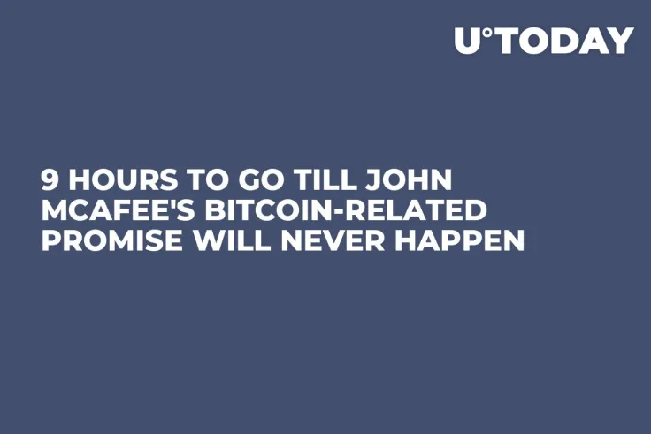 9 Hours to Go Till John McAfee's Bitcoin-Related Promise Will Never Happen