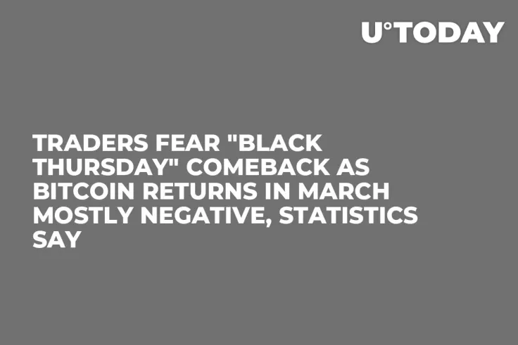 Traders Fear "Black Thursday" Comeback as Bitcoin Returns in March Mostly Negative, Statistics Say