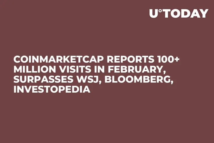CoinMarketCap Reports 100+ Million Visits in February, Surpasses WSJ, Bloomberg, Investopedia