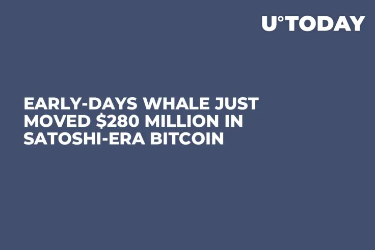 Early-Days Whale Just Moved $280 Million in Satoshi-Era Bitcoin