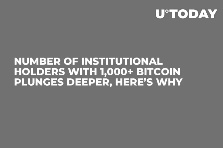 Number of Institutional Holders with 1,000+ Bitcoin Plunges Deeper, Here’s Why