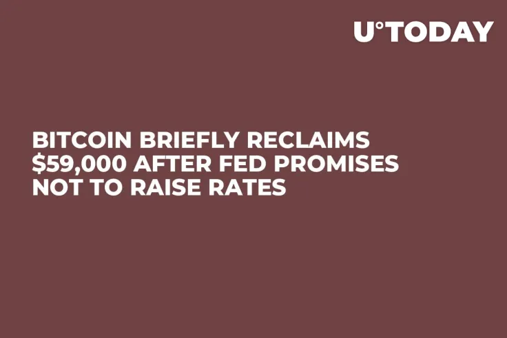 Bitcoin Briefly Reclaims $59,000 After Fed Promises Not to Raise Rates
