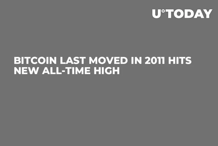 Bitcoin Last Moved in 2011 Hits New All-Time High