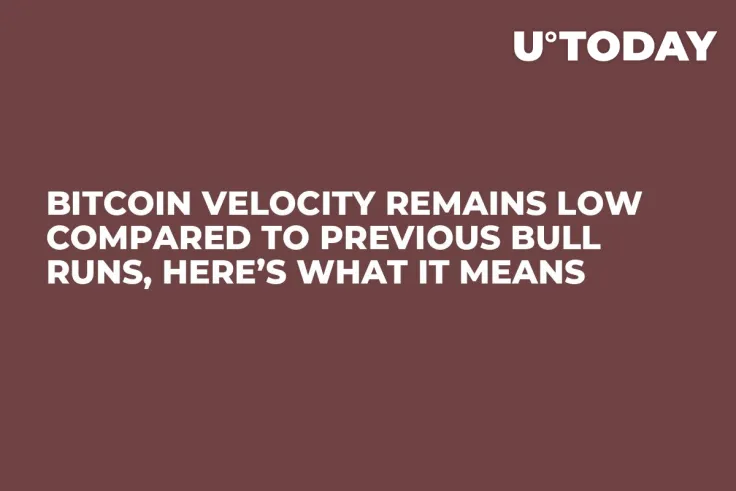 Bitcoin Velocity Remains Low Compared to Previous Bull Runs, Here’s What It Means 
