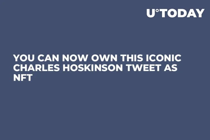 You Can Now Own This Iconic Charles Hoskinson Tweet as NFT