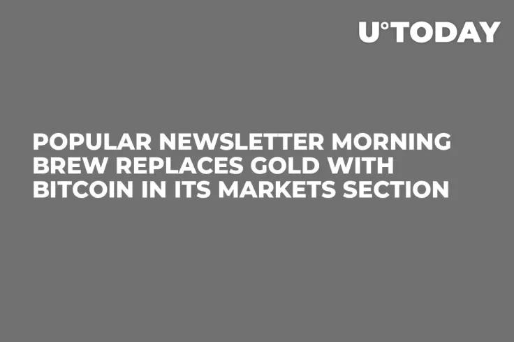Popular Newsletter Morning Brew Replaces Gold with Bitcoin in Its Markets Section