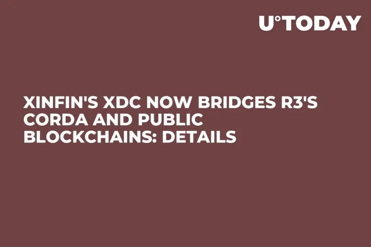 XinFin's XDC Now Bridges R3's Corda and Public Blockchains: Details
