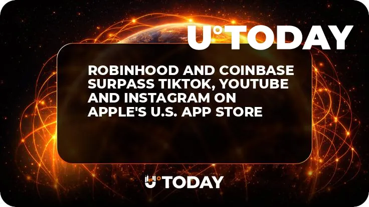 Robinhood and Coinbase Surpass TikTok, YouTube and Instagram on Apple's U.S. App Store