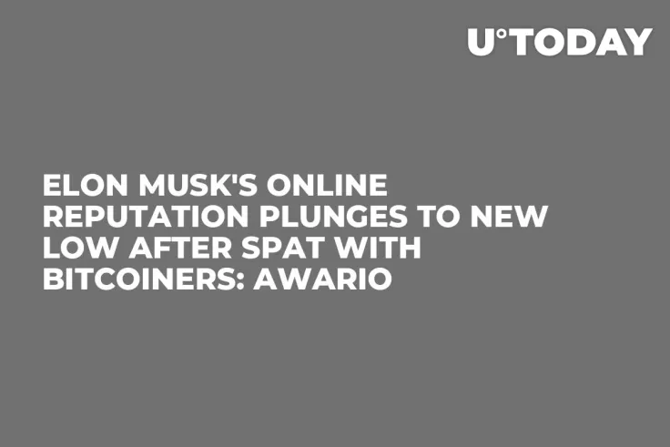 Elon Musk's Online Reputation Plunges to New Low After Spat with Bitcoiners: Awario