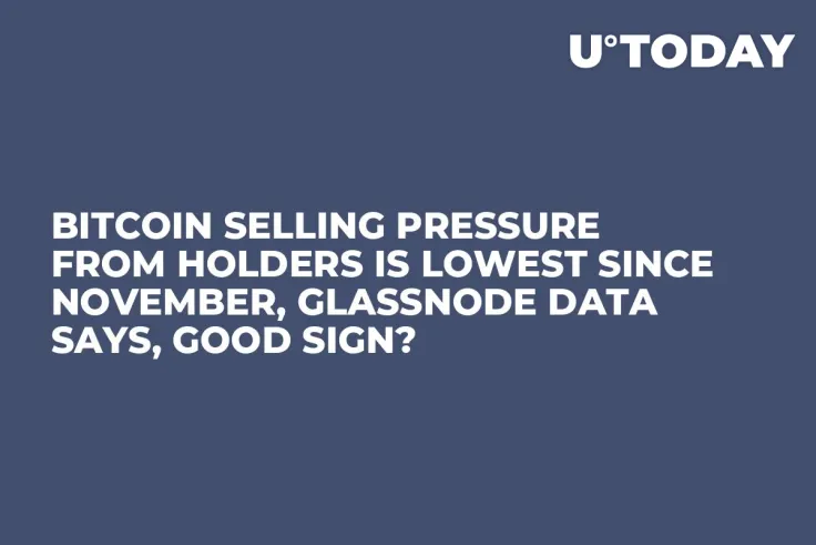 Bitcoin Selling Pressure from Holders Is Lowest Since November, Glassnode Data Says, Good Sign?