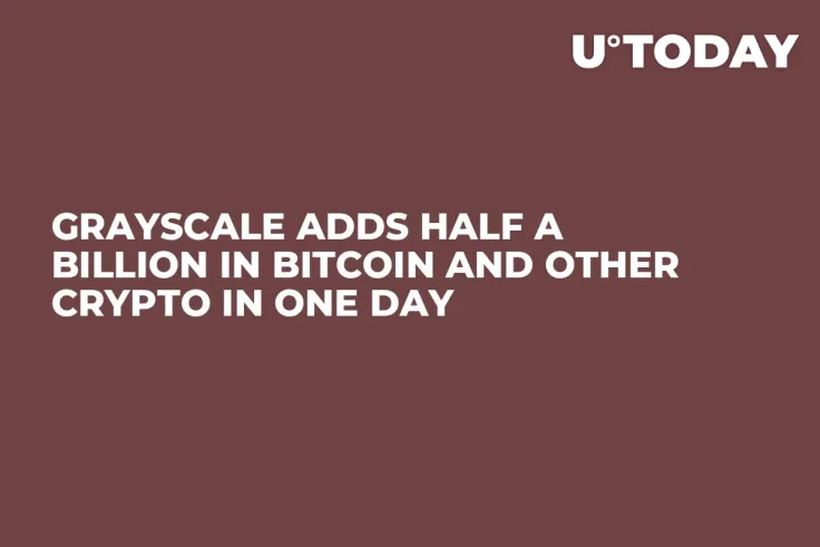 Grayscale Adds Half a Billion in Bitcoin and Other Crypto in One Day