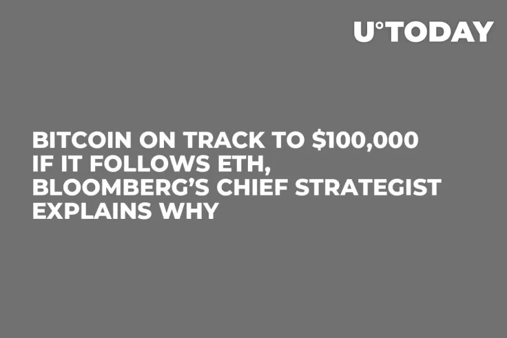 Bitcoin On Track to $100,000 If It Follows ETH, Bloomberg’s Chief Strategist Explains Why