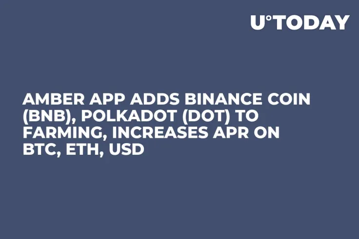 Amber App Adds Binance Coin (BNB), Polkadot (DOT) to Farming, Increases APR on BTC, ETH, USD