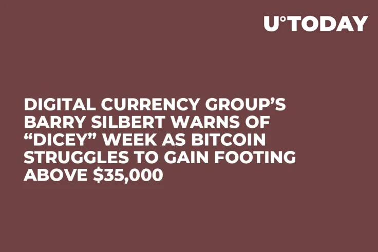 Digital Currency Group’s Barry Silbert Warns of “Dicey” Week as Bitcoin Struggles to Gain Footing Above $35,000  