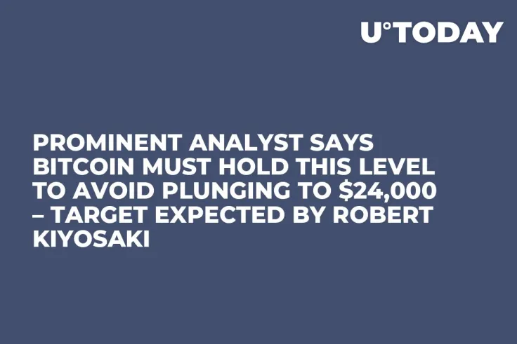Prominent Analyst Says Bitcoin Must Hold This Level to Avoid Plunging to $24,000 – Target Expected by Robert Kiyosaki