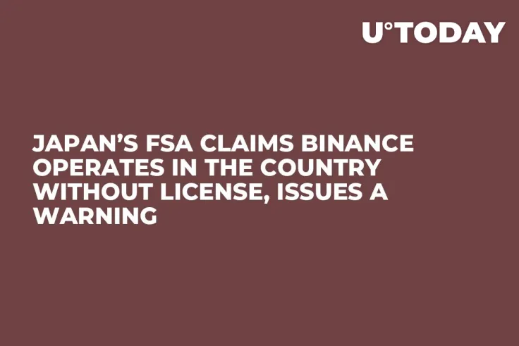 Japan’s FSA Claims Binance Operates in the Country Without License, Issues a Warning