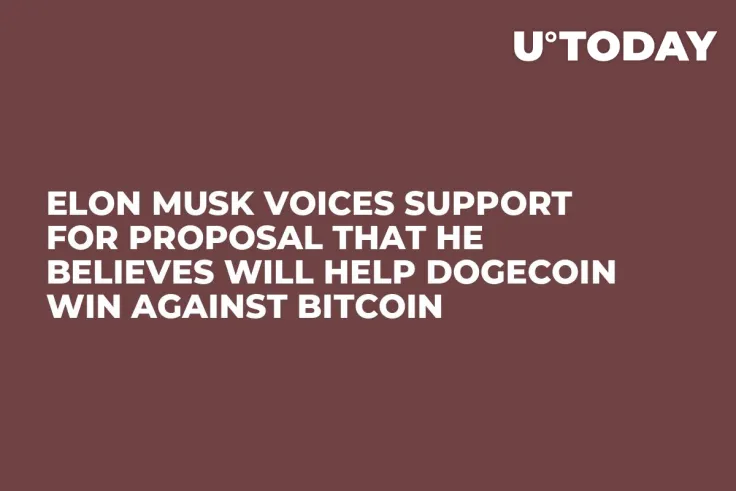 Elon Musk Voices Support for Proposal That He Believes Will Help Dogecoin Win Against Bitcoin