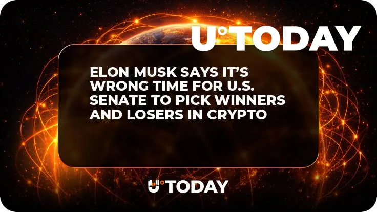 Elon Musk Says It’s Wrong Time for U.S. Senate to Pick Winners and Losers in Crypto